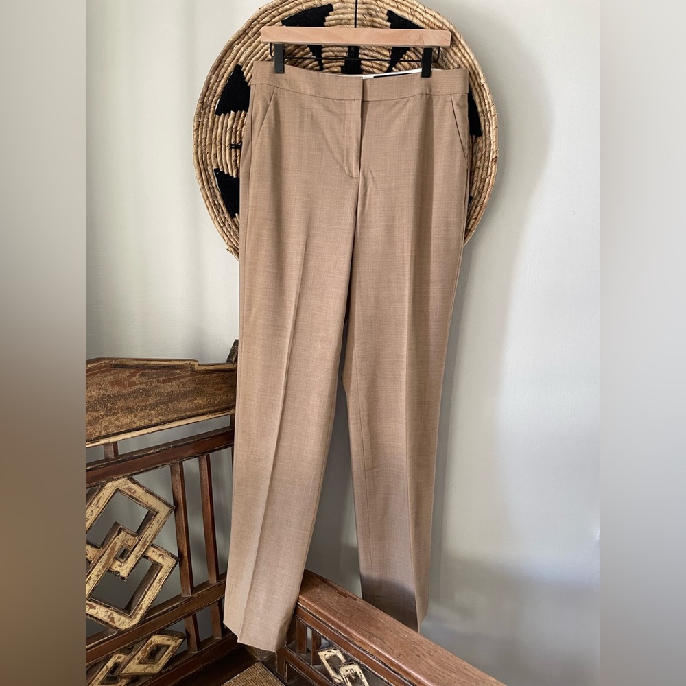 NWT Camel J. Crew Kate four season wool lined trouser pant 10L